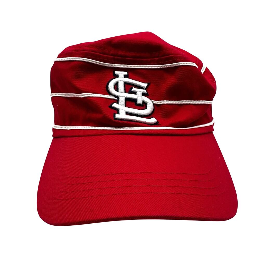 Vintage Melon Test Headwear Striped Pillbox Hat Cardinals St. Louis Baseball Cap